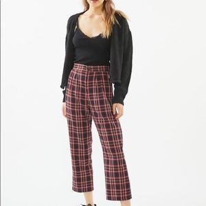 UO high rise red plaid pants